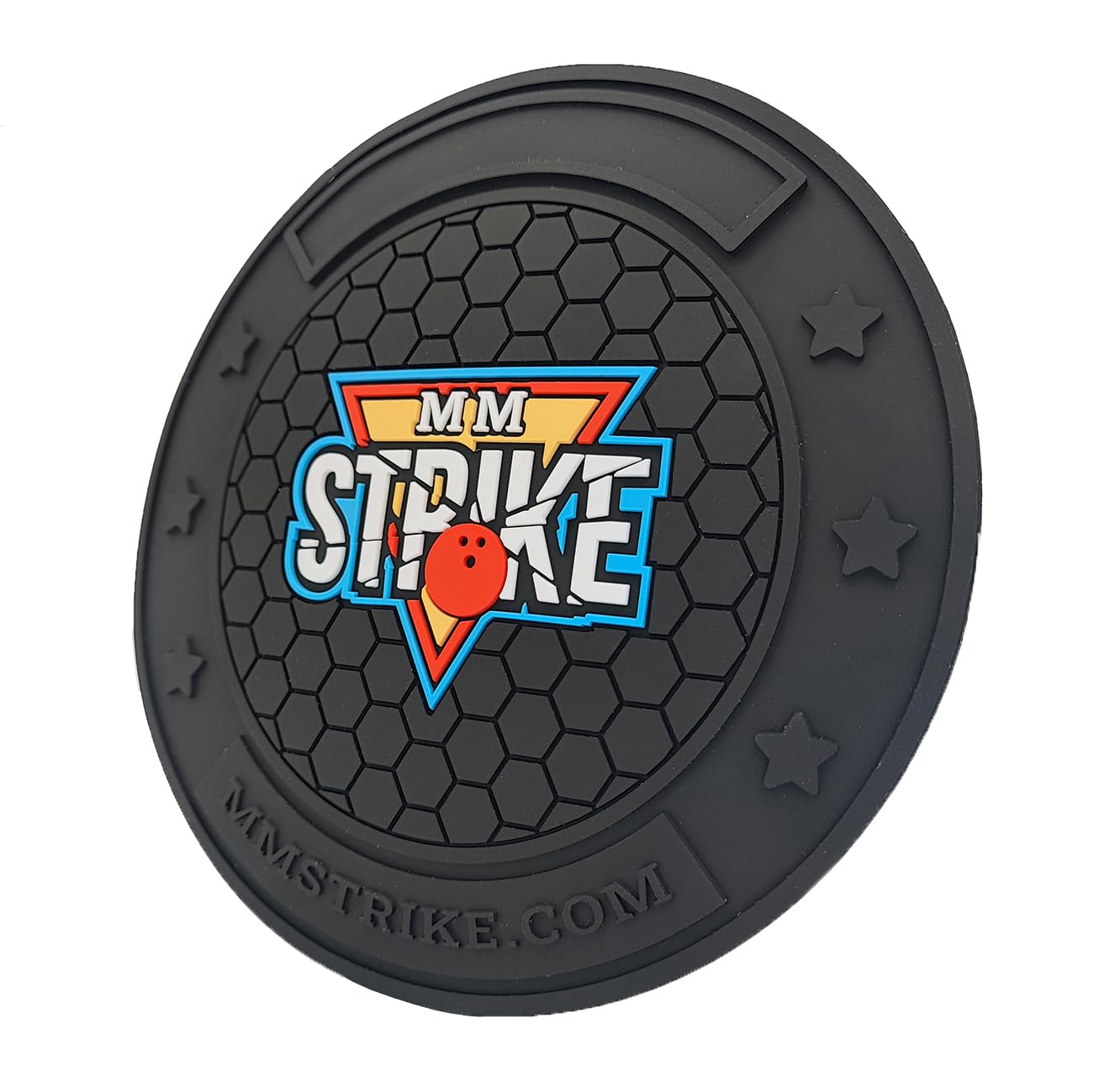 MMSTRIKE 2 cuscinetti da bowling in pelle Shammy + Nero GripFlex Gomma Base Disco Gancio e Sistema Loop. Rimozione olio e levigatura superficiale. Ammies da bowling sostituibili