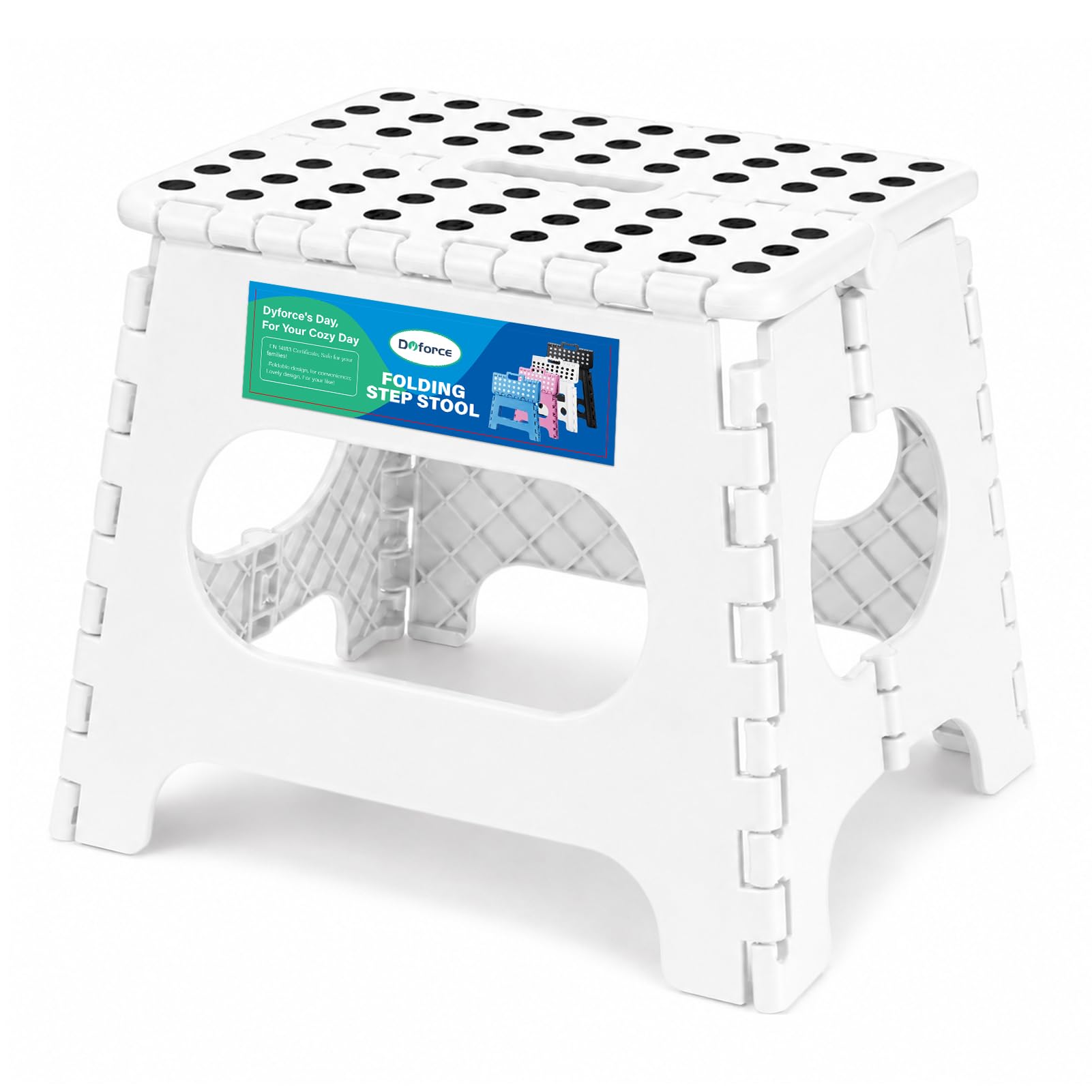 Dyforce Kids Step Stool 11 Inch, 300lbs Folding Step Stool for Adults