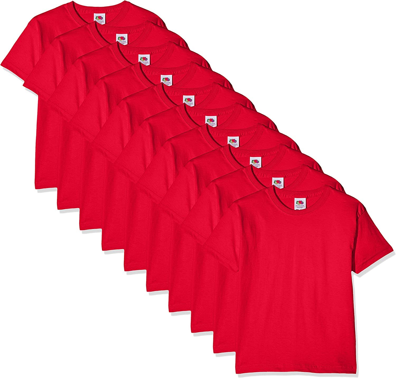 Fruit of the Loom T-Shirt (Pacco da 10) Bambini e Ragazzi