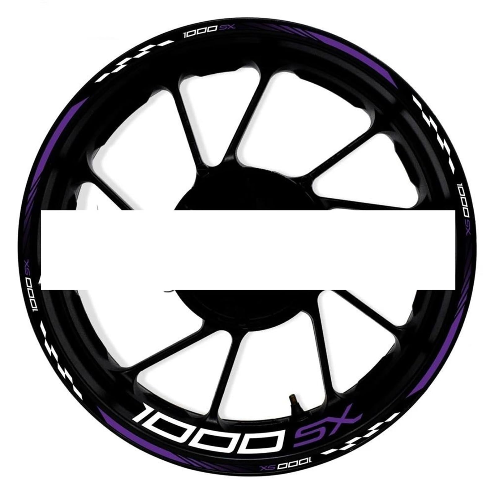 Motorcycle Wheel Sticker Rim Decal Hub Stripe Tape for Kawasaki Z1000SX Z-1000SX Decorative(Color18)