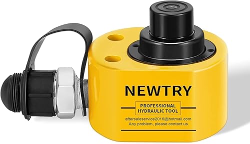 NEWTRY Cilindro hidráulico Ram Jack 20T Cilindro hidráulico Perfil bajo Ram Jack Multisección 1.2 "Cilindro de elevación de carrera Mini, portátil