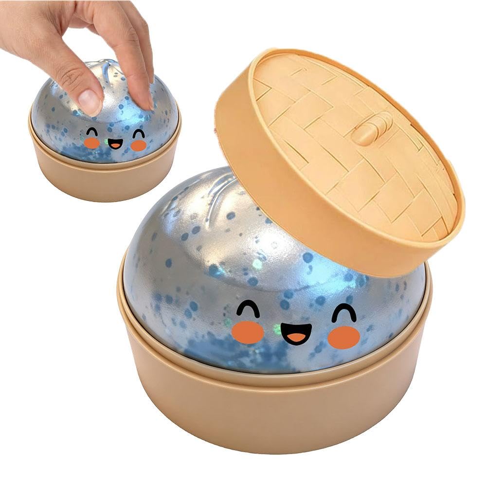 Lot de 12 jouets à modeler en forme de boulette pailletées, boîte mystérieuse, jouets sensoriels scintillants, jouets souples en TPR avec emballage vapeur, pour enfants