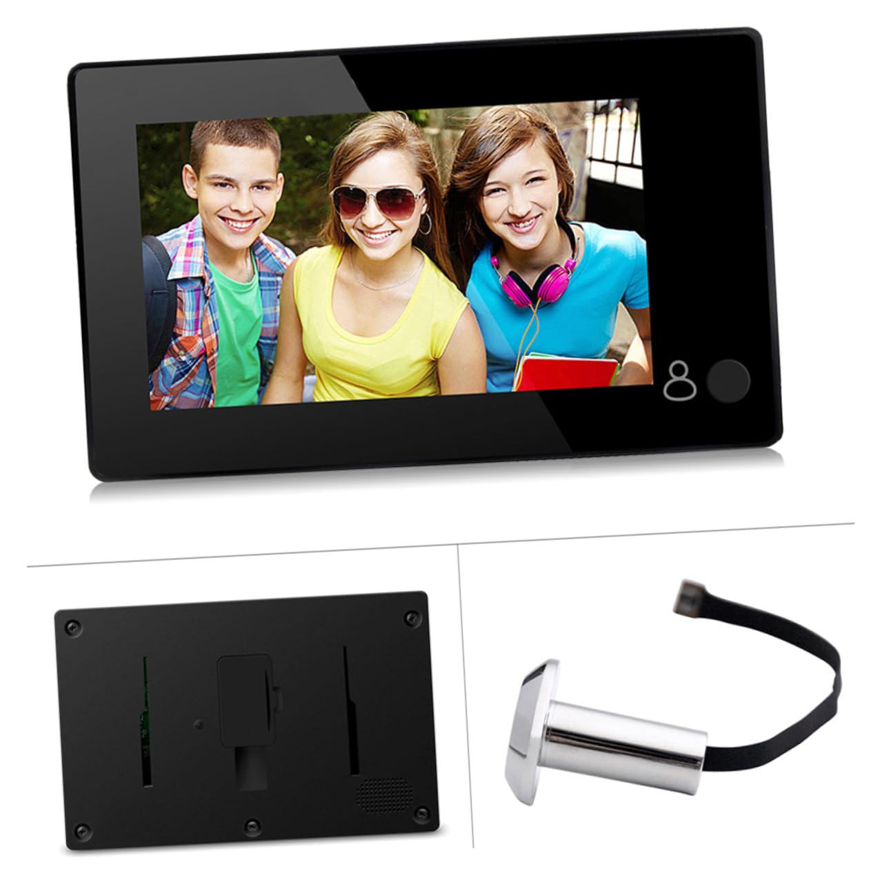 DOITOOL 145grado Mirilla Digital Cámara De Mirilla Ángulo Puerta Eléctrica Timbre Visual Inteligente Con Ojo De Gato Batería De Litio