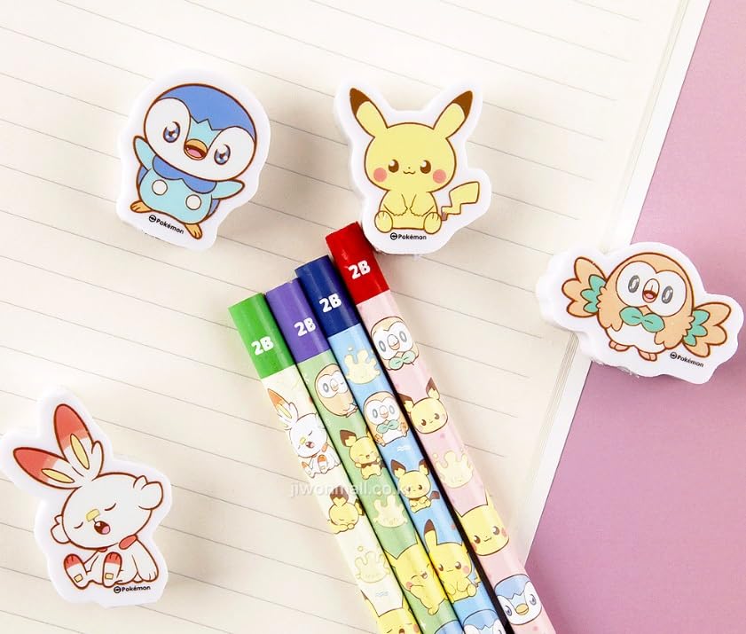 Lápices Pikachu 2B con Goma, Pack de 4 miniatura 5