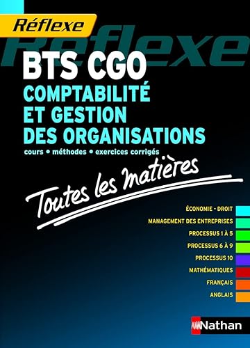 Toutes les matières Comptabilité et gestion des organisations - BTS CGO