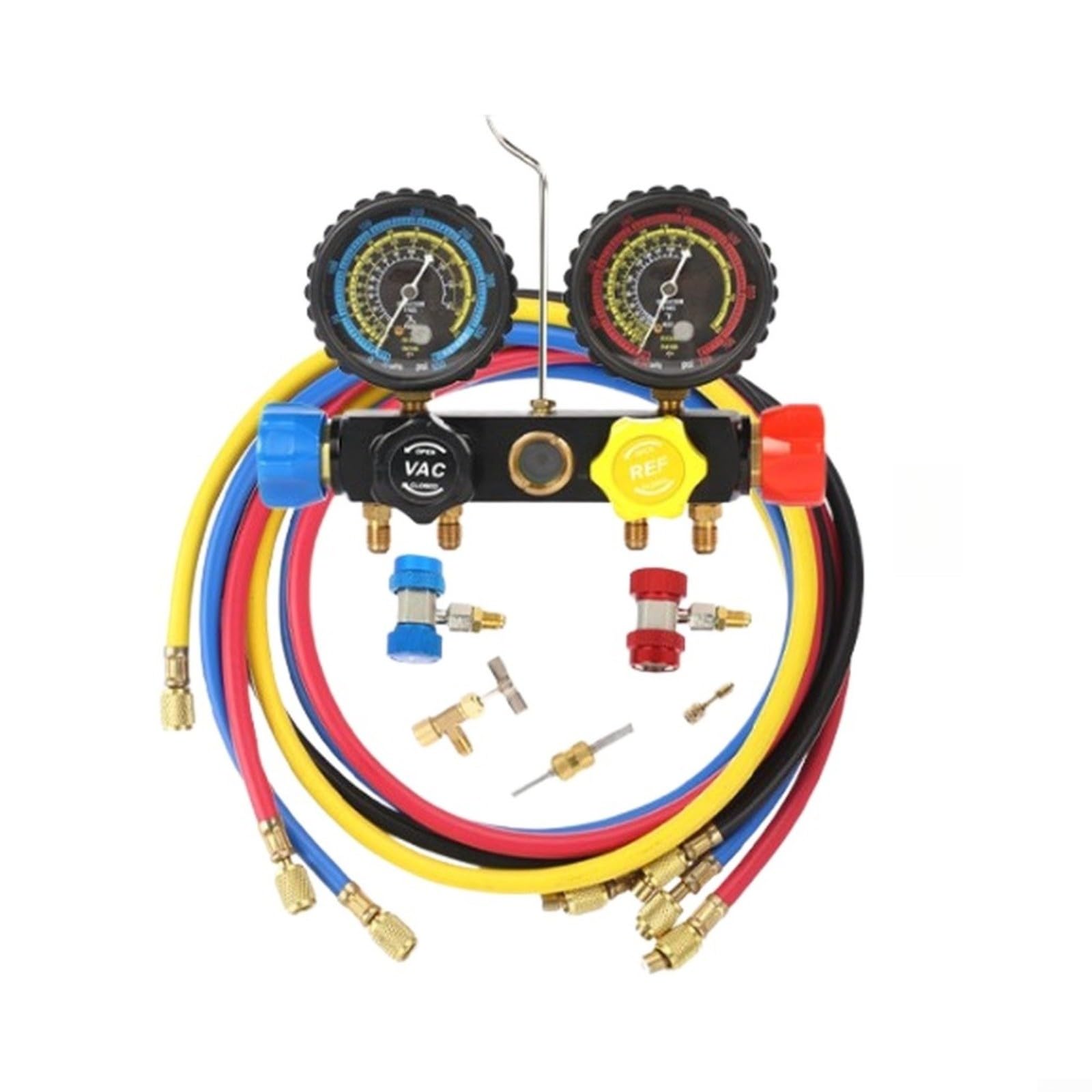 Lot de 4 manomètres de collecteur pour R22 R134A R410A