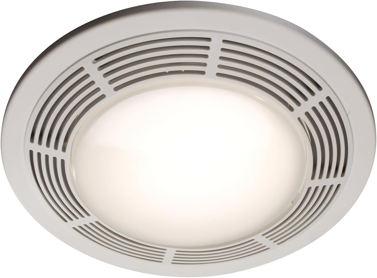 White Metal Bathroom Ventilation Fan with Light and Nightlight