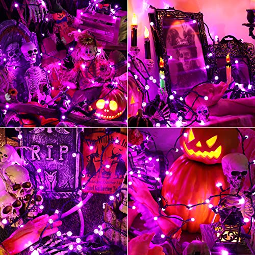Brizled HHGDHLLP012-N Purple Halloween Lights, 24.67Ft 70 Led G12 Halloween String Lights, 120V Plugin Connectable Halloween Lights Green Wire Purple Lights For Halloween Christmas Tree Room Outdoor Indoor Decor thumb #6
