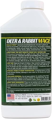 Miniatura 9 de Nature's MACE Maza para Ciervos y Conejos, repelente de ciervos para plantas, kit combinado de 40 onzas, spray de menta, mantiene a los ciervos