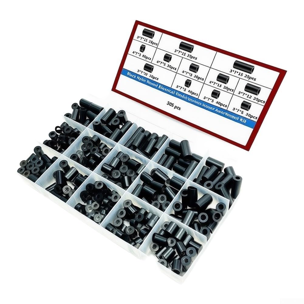 Juego Separadores Nylon para m3 400pz Aislante Juego Separadores(305 pcs)