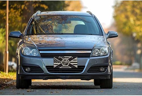 Miniatura 4 de Pehede Placa de matrícula para automóvil, bandera negra del estado de Florida con bandera de Estados Unidos, placa de aluminio novedosa para la