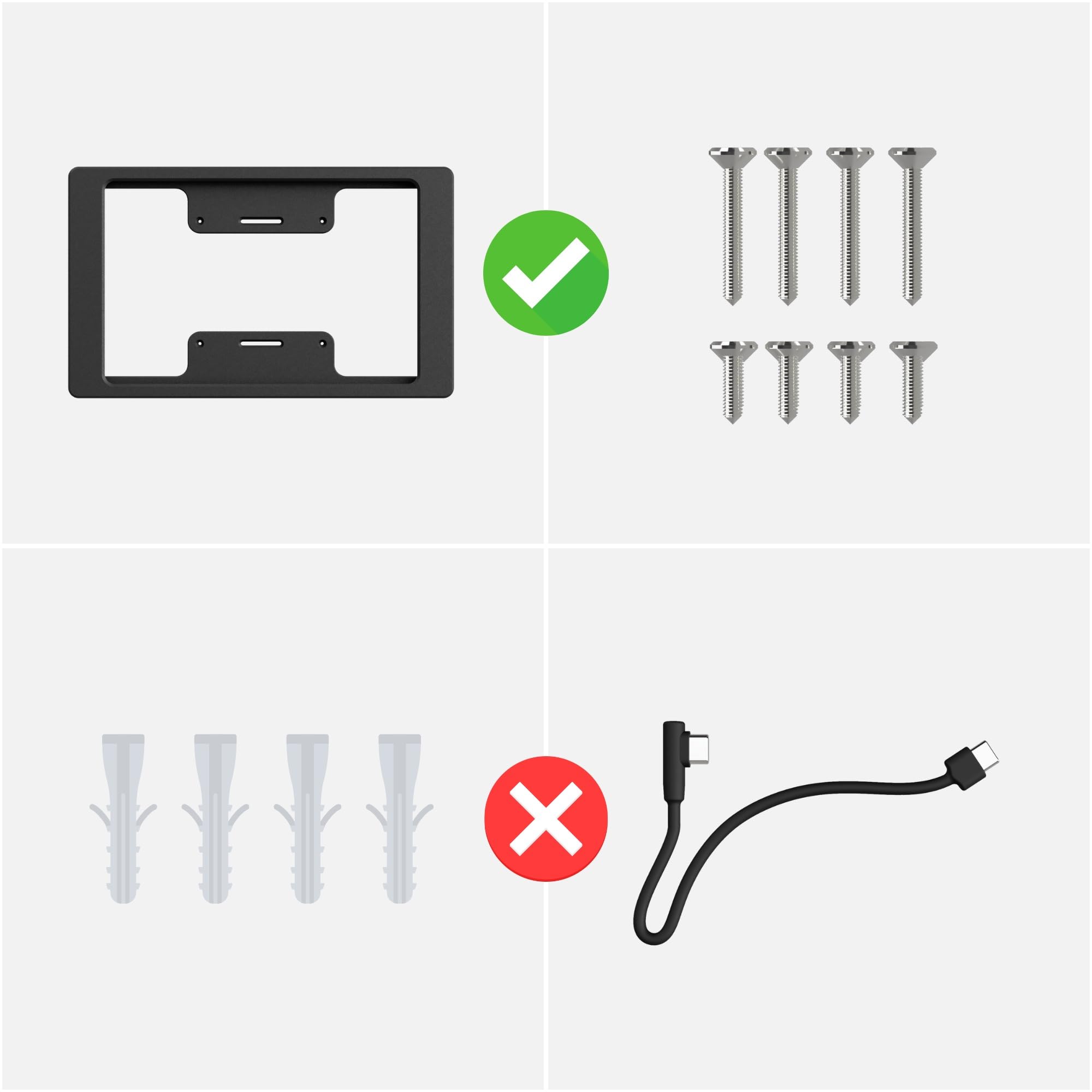 Supporto Tablet da Parete Samsung Galaxy Tab A9+ A11 Plus 11 Pollici Cornice Fissa Ultra Piatta Nero