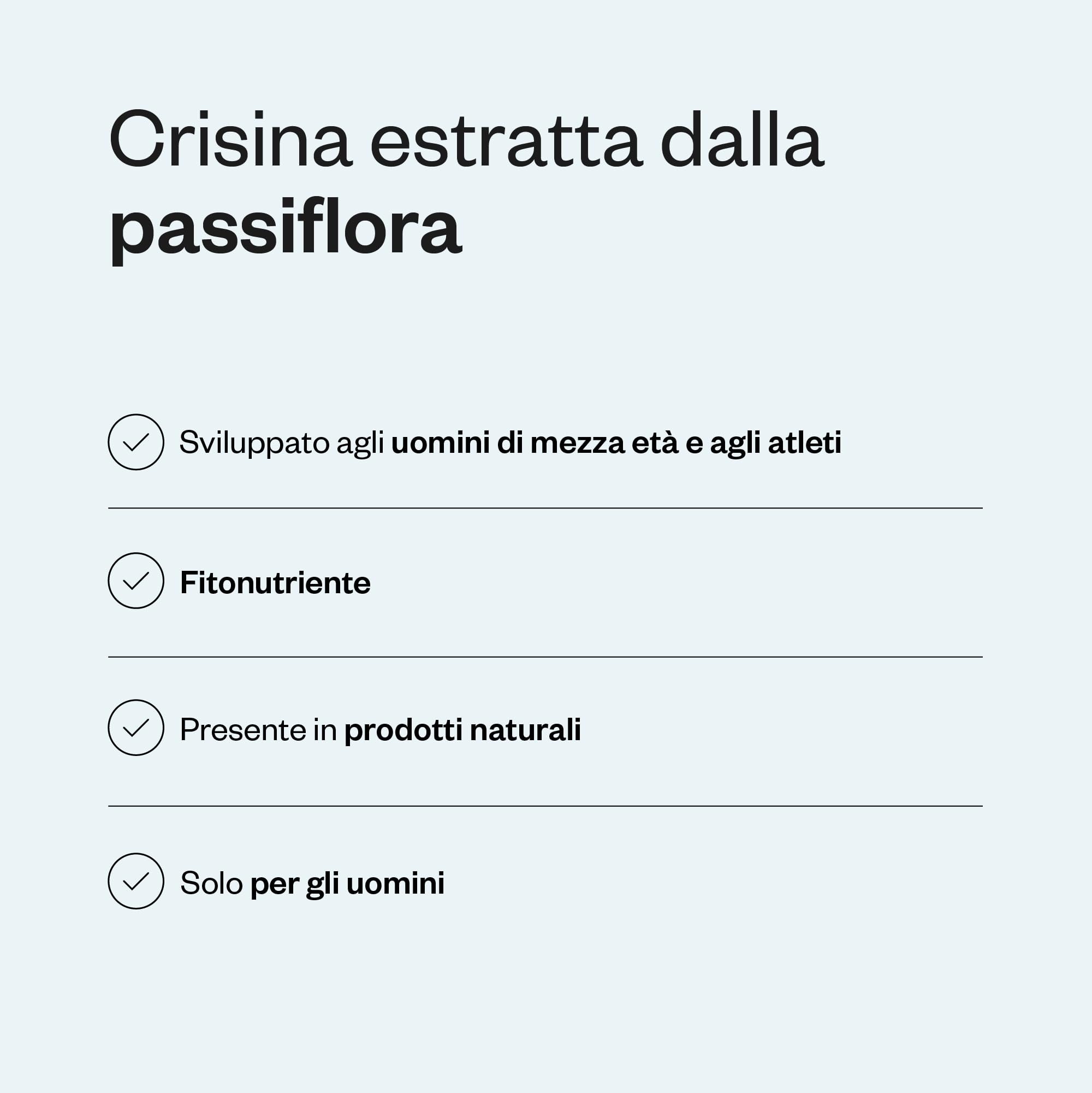 Crisina - Supportare il Testosterone nell'Uomo - Naturale - SuperSmart | Integratore Naturale per Supportare il Testosterone nell'Uomo - Estratto di Passiflora - 90 Compresse
