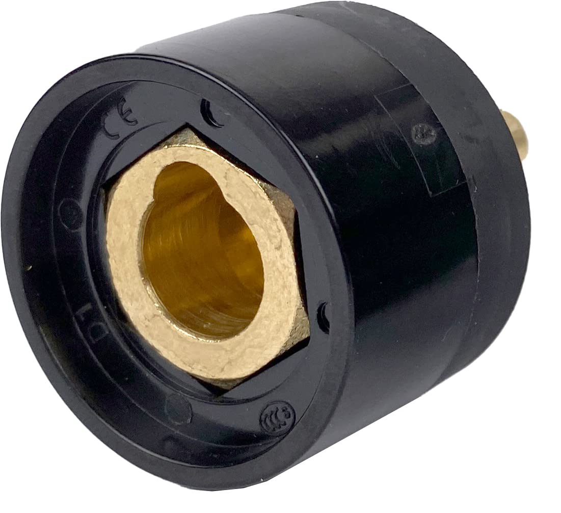 VECTOR WELDING Adapter – Schweißkabelstecker 13mm Auf 9mm (Buchse Auf Dorn), Für Alle Schweißgeräte