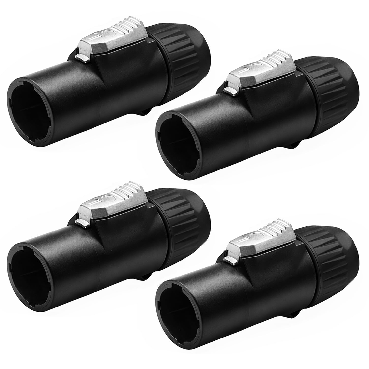 PowerCON Einbaubuchse IP65, Wasserdichter Locking PowerCON Anschluss 20A 250V, 3-Pin AC Panel Mount Steckverbinder für Bühnenbeleuchtung, LED Displays & PA-Systeme, 4 Stück
