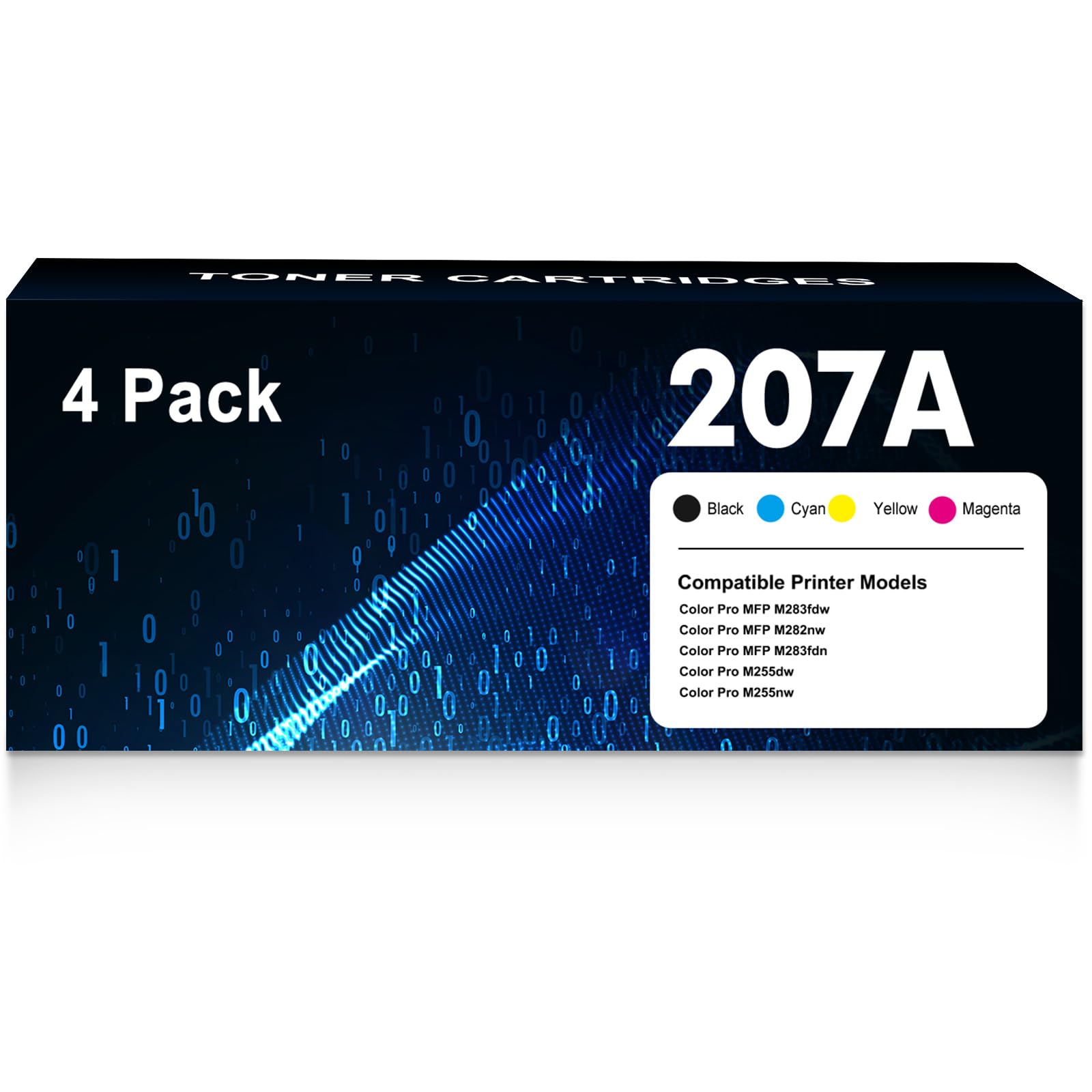 207A 207X Toner Set Kompatibel für HP 207A 207X Multipack für HP Color LaserJet Pro MFP M283fdw M255dw M282nw M283fdn M283 M282 M255 W2210X W2211X W2212X W2213X Mit Chip 4-Pack