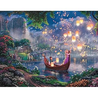 Ceaco - Thomas Kinkade Disney Princess 4 Pack 500 Piece Jigsaw Puzzles Multi Pack for Adults and Teens