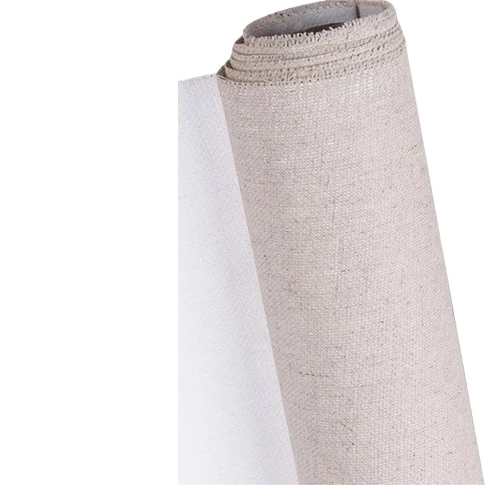 Wyqxty Width 58Cm 5M Length Linen Blend Canvas Roll Primed Linen Canvas Roll 28-88 Cm X 5M For Oil Painting(Width 58Cm 5M Length)