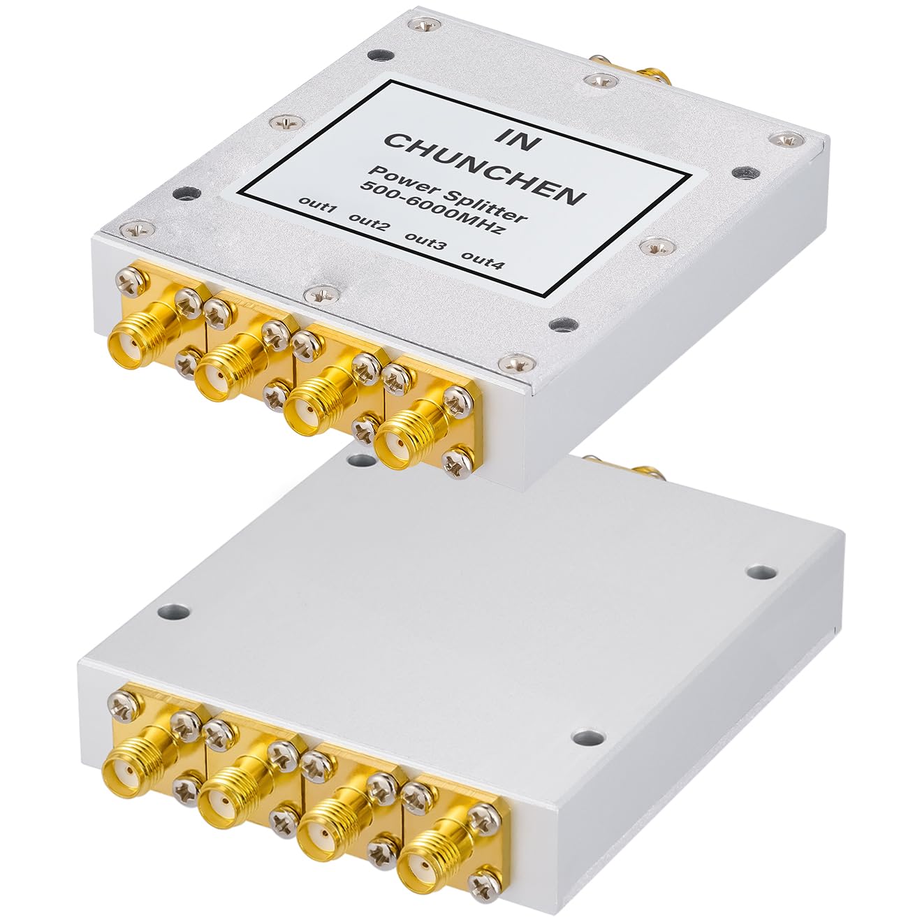 4 Vie 0.5-6GHz Splitter di Potenza 50 Ohm SMA Femmina Connettore Splitter di Segnale 500Mhz-6000Mhz Cavo Splitter di Segnale 1 Ingresso 4 Uscita per Cavo Antenna