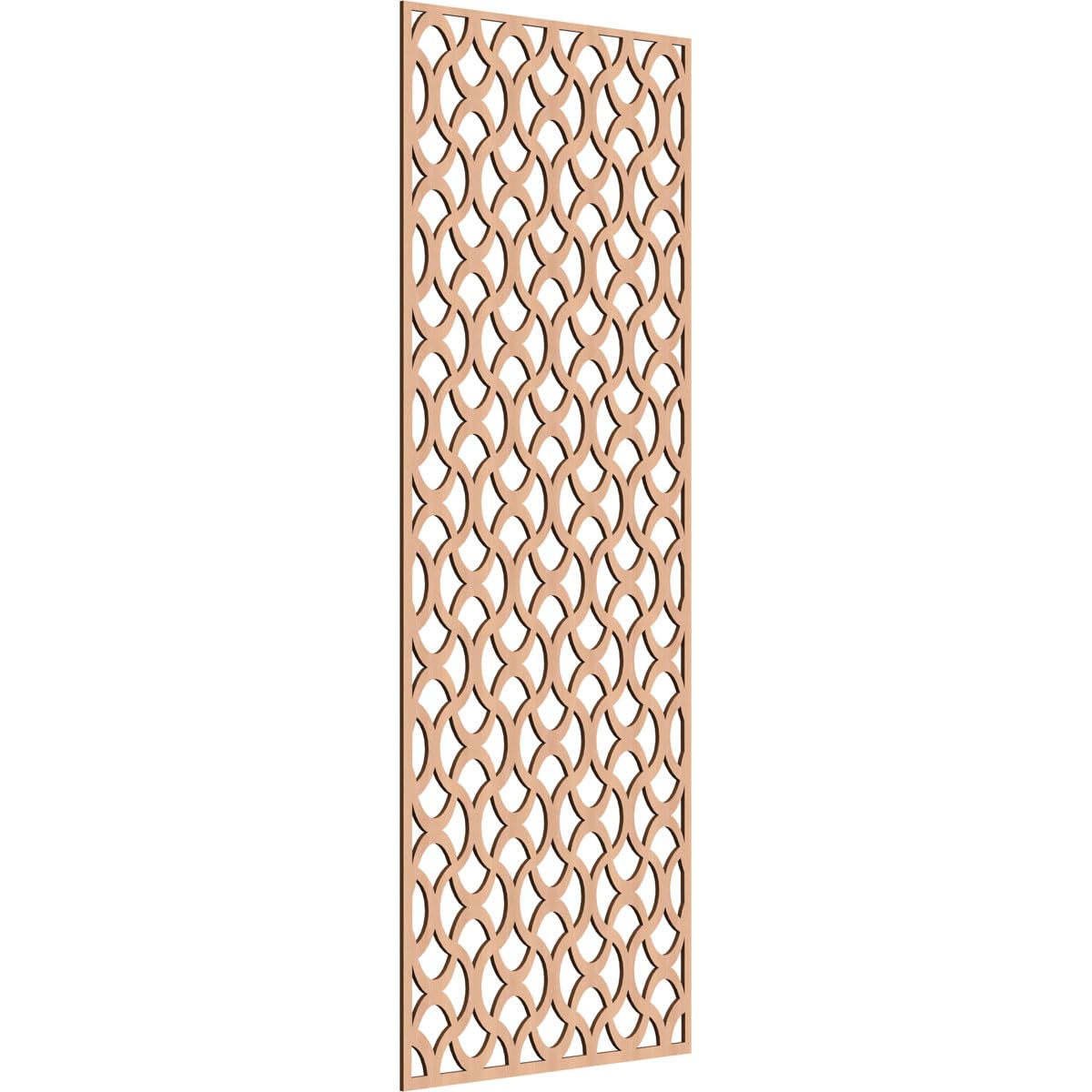 29 3/8"W x 74 3/8"H x 1/4"T Resort Decorative Fretwork Wood Wall Panels, Alder