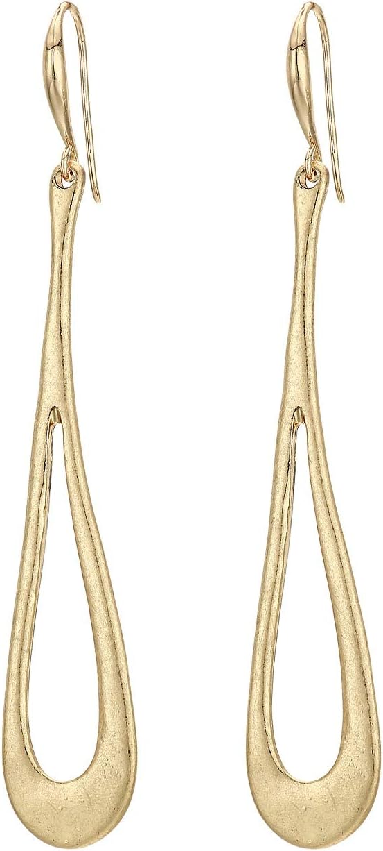 Sculptural Loop Long Stick Drop Earrings