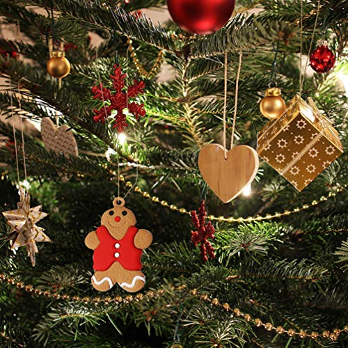 ABOOFAN 12 Pcs Enfeites de Pão de Gengibre de Plástico Enfeites de Gengibre de Plástico Pendurados E