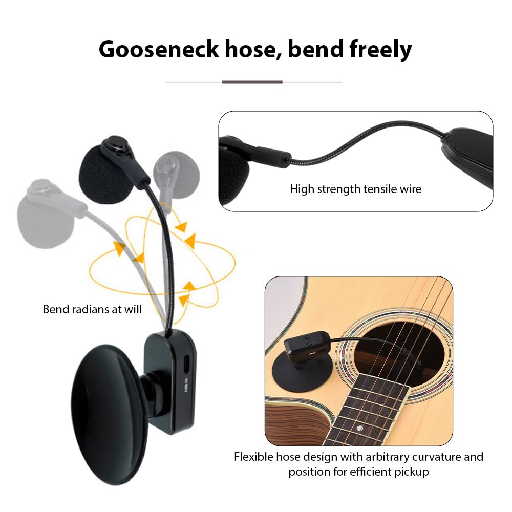 Greensen Hochfidelity -Wifi -Pattern Microfono con Riduzione del Rumore Professionale della Gamma di Microfono Wireless da 2,4 G (1 ricevitore con 2 microfoni)