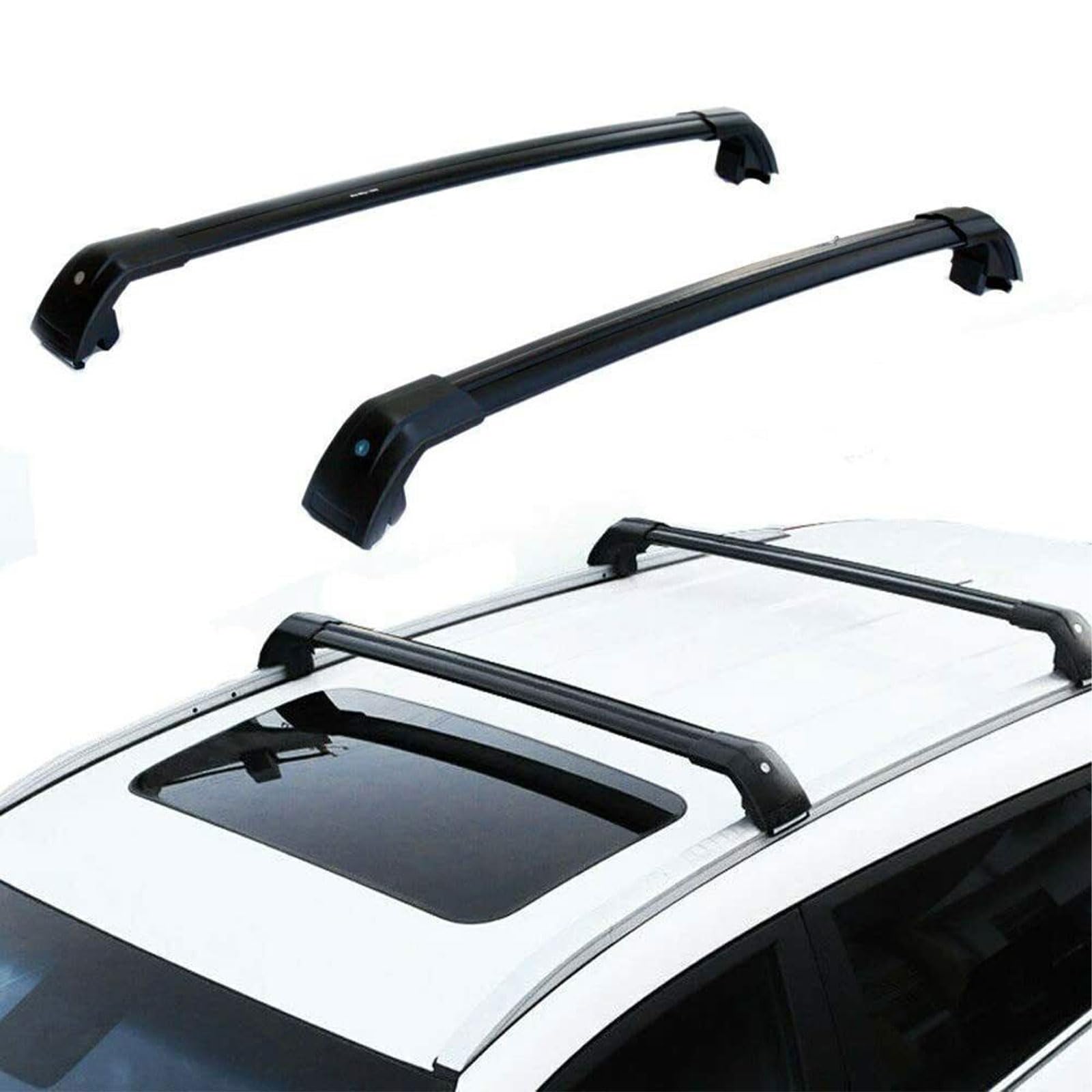 WHYZNB Roof Rack Cross Bars For Subaru Forester 2014-2024, Heavy Luggage Rack Replacement Accessories,Cross Bar For Kayak Canoe Bike Snowboard,A-Silver