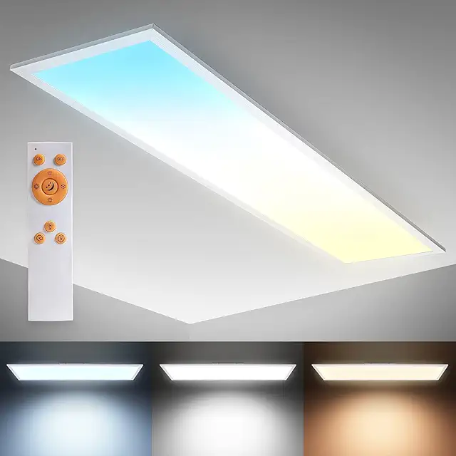 B.K.Licht LED Panel with Remote Control - Dimmable Ceiling Light