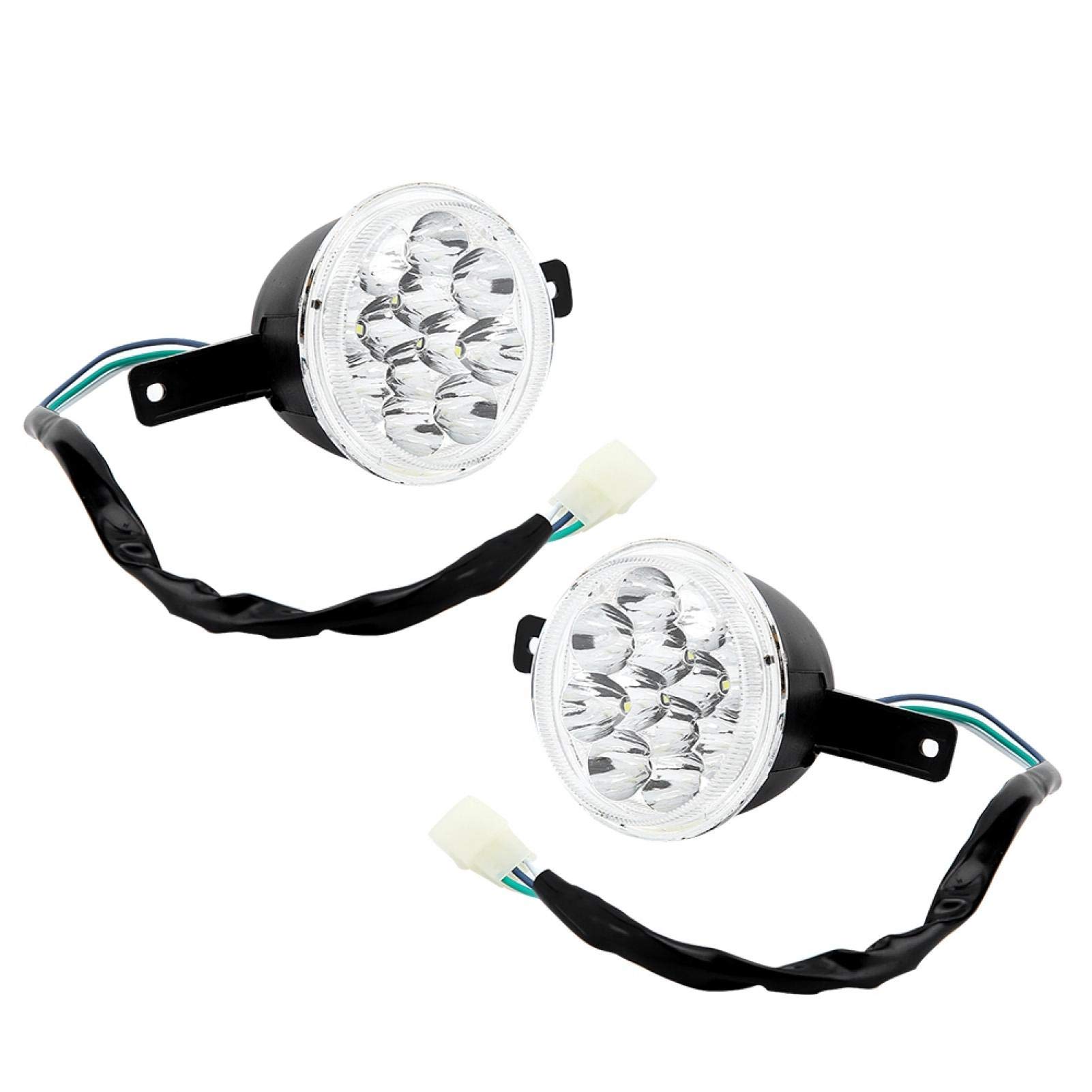 Lot de 2 phares avant gauche et droit 12 V LED pour Bull Farm Quad Dirt Bike ATV 150 250
