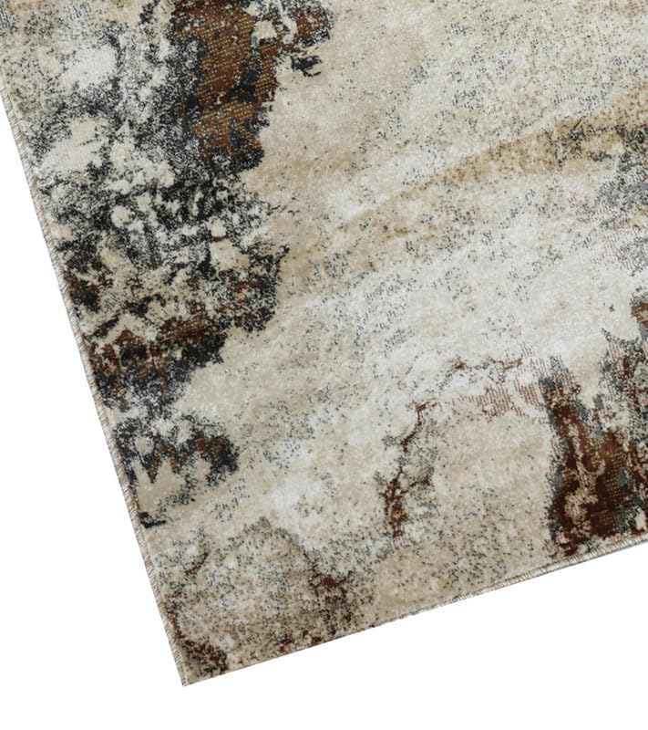 Image of 2 x 5 Feet Modern Carpet for Living Room | Non-Fade Soft Floor Rug for Hall & Bedroom | Easy Clean & Non-Slip Backing