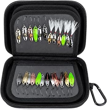Kylebooker Fishing Lure Storage Bag Spinner Baits Wallet Case