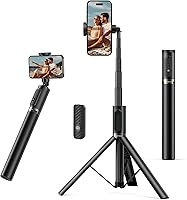 Vista 1 de ATUMTEK - Trípode de palo selfie, todo en uno, soporte de trípode extensible de aluminio para teléfono con control remoto Bluetooth recargable