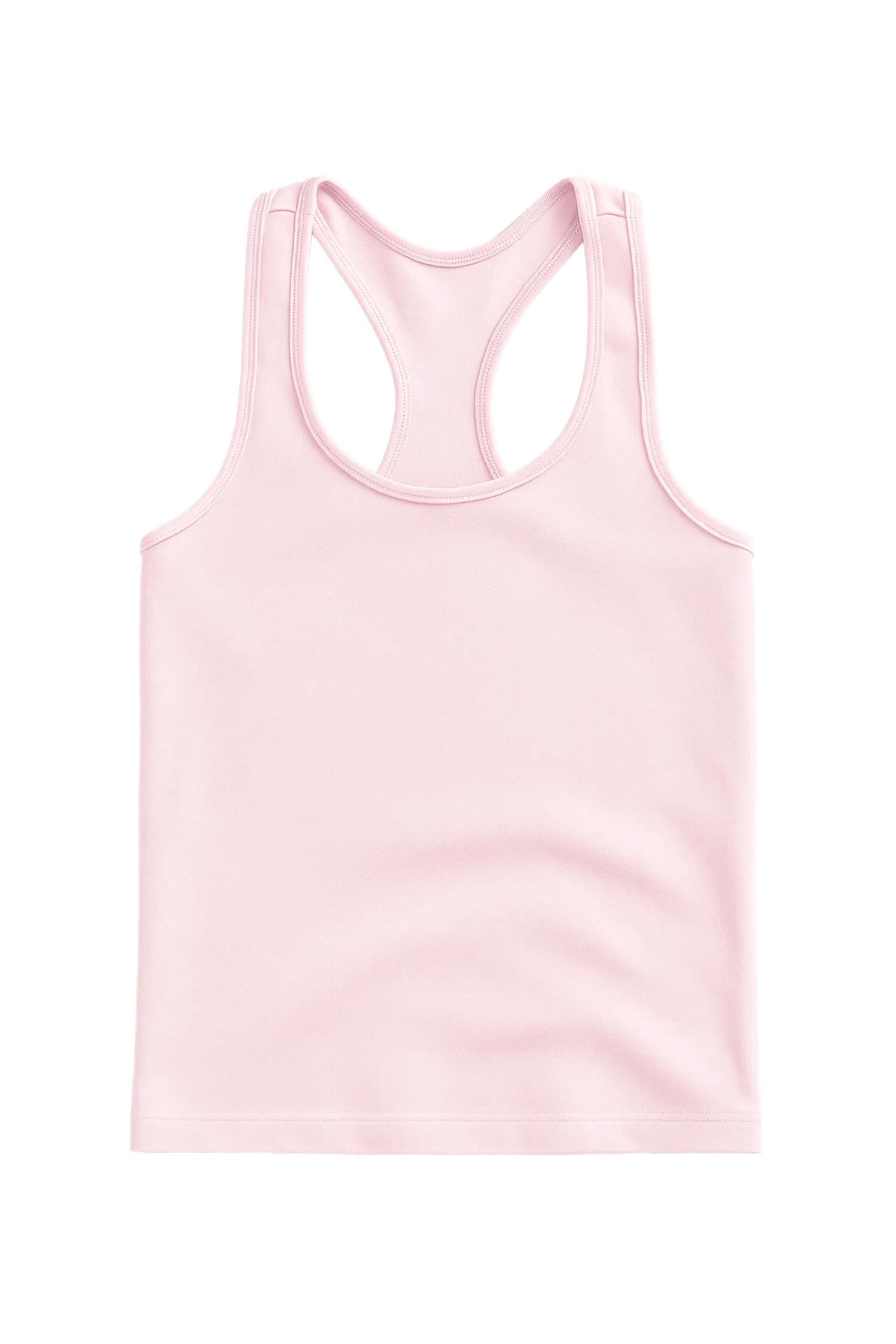 Kurve Premium Girls Seamless Supersoft Wide Strap Comfortable Racerback Tank (Made with Love in The USA)