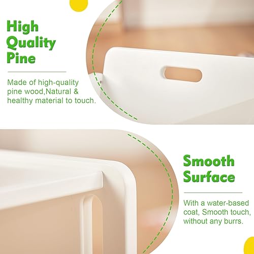 Miniatura 3 de FUNLIO Montessori - Juego de mesa y silla de destete para niños pequeños de 1 a 3 años, juego de mesa y silla para niños pequeños de altura