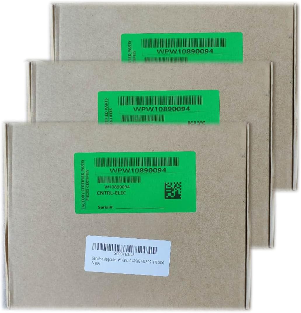 Manufacturer Authorized W10890094 Refrigerator Control Board *Plug&Play* OEM Factory Upgraded 12920710 WP12920710 12920709 WP12920709 *Do NOT Buy for Fridged w 4-Digit Program Code 1XXX and/or 2XXX*