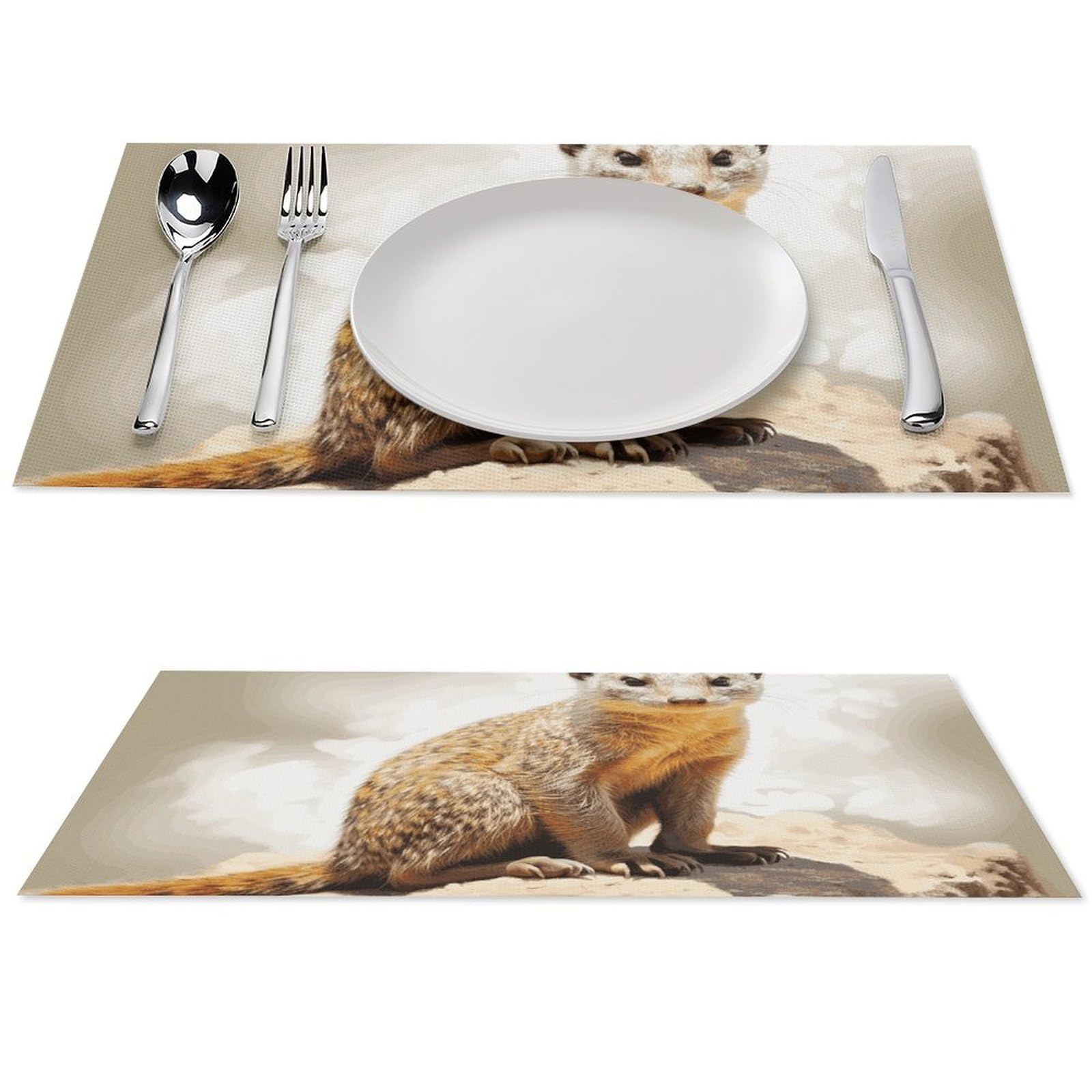 Set de table design en PVC robuste lot de 4 napperons rectangulaires thermorésistants
