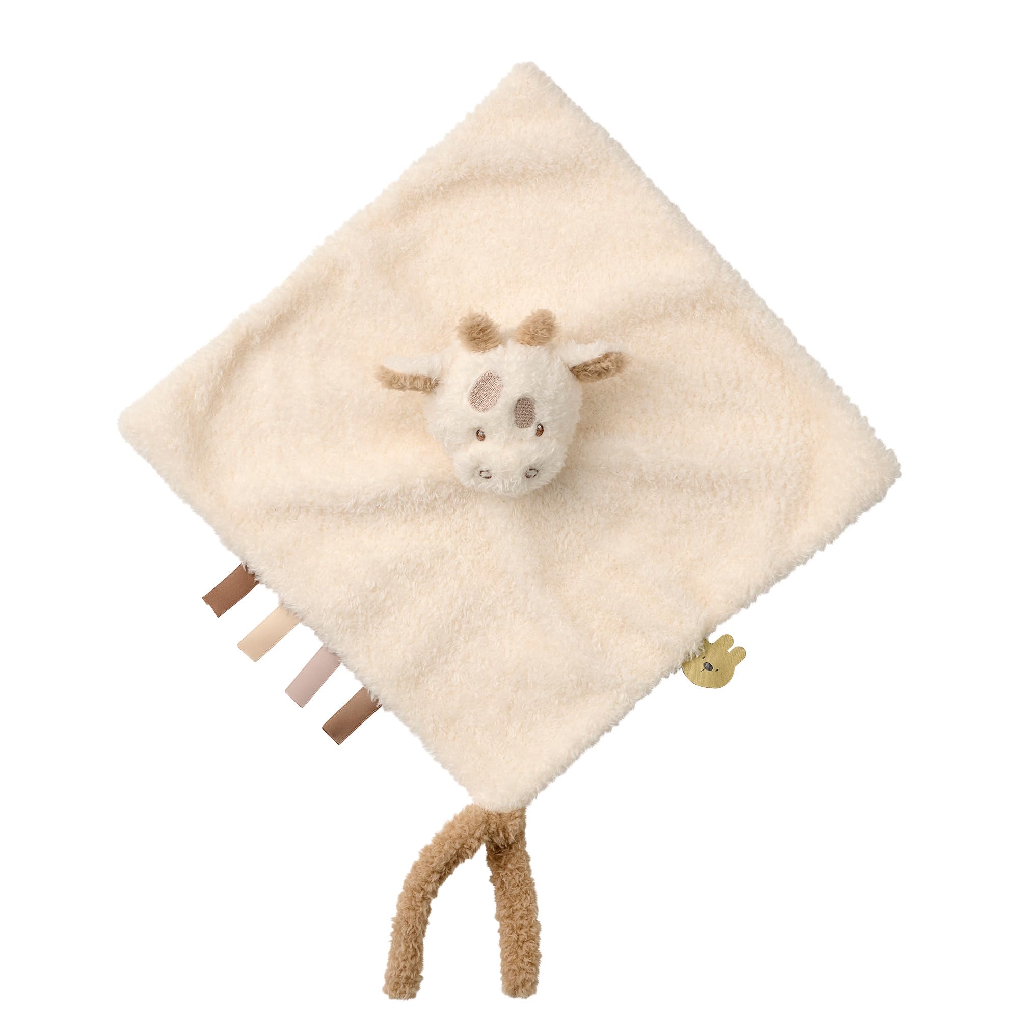 Nattou DouDou Comforter, Soft Cuddly Teddy Fabric, Baby and Infant Plush, Has Soother Attachment, Beige Giraffe