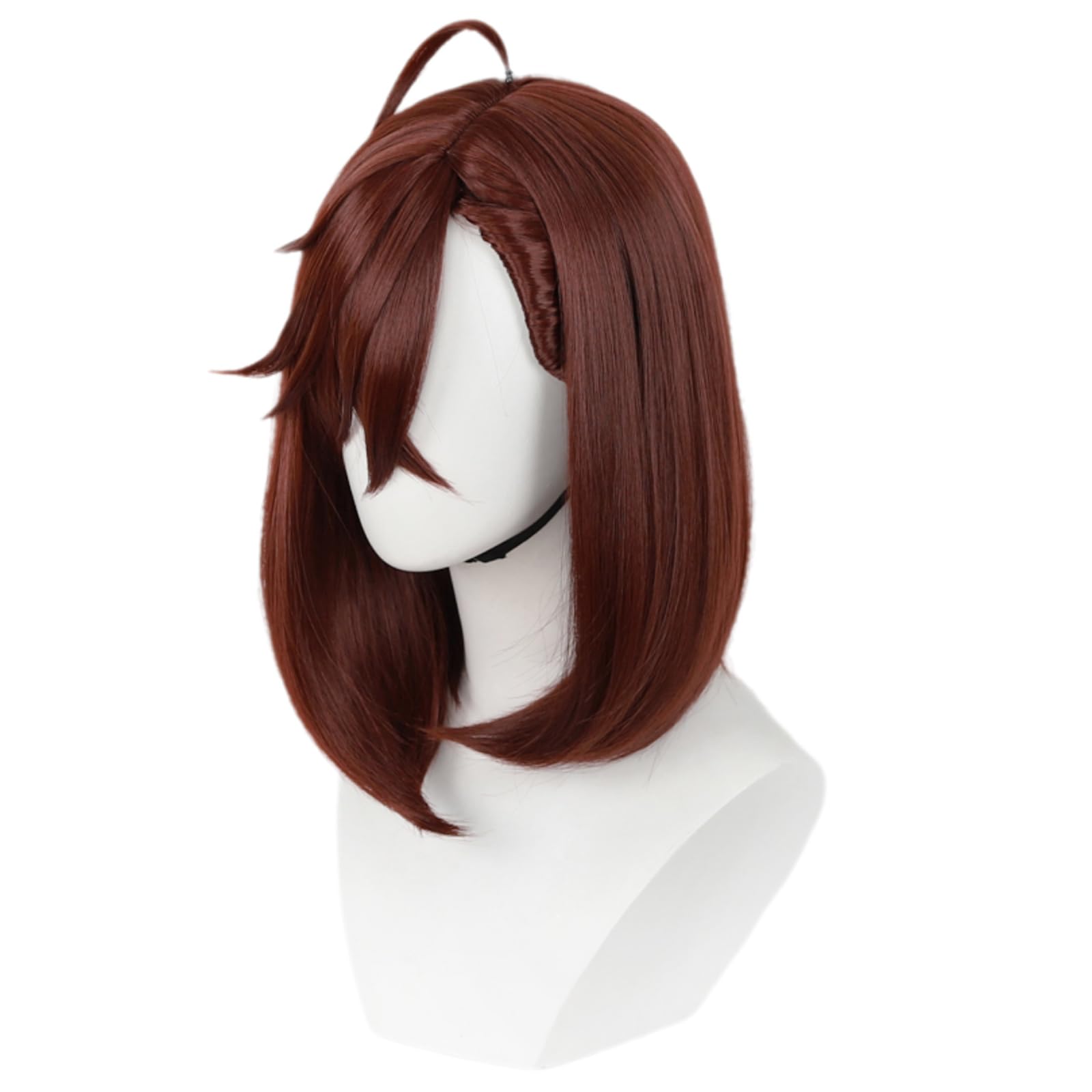 Linfairy Anime Cosplay Short Red Brown Wig Halloween Costume Party Cosplay Wig for Women (Brown), 54-61 cm - Image 3