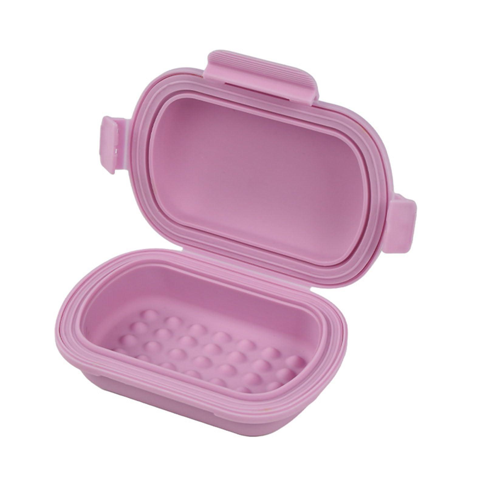 Whoasyst Compact Gym Soap Container Secure Lid Silicone Build for Shower Accessories Compact Camping Holes Outdoor Secure Case