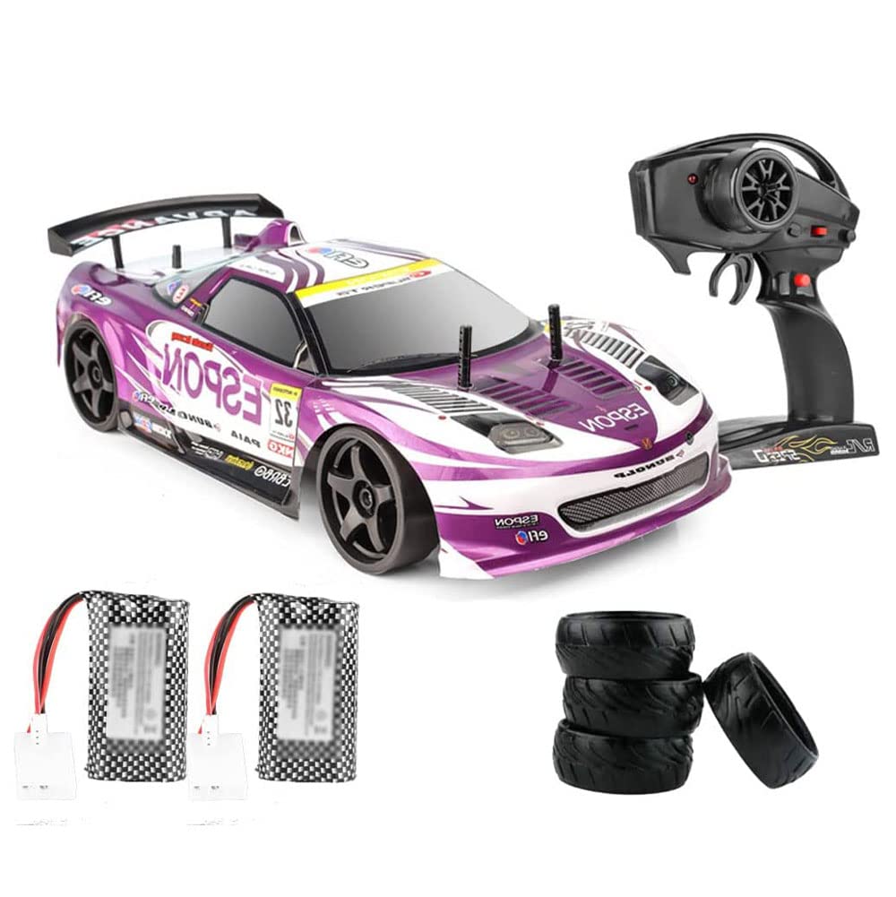 WOLWES RC Buggy 2.4Ghz Camion RC Elettrico da Arrampicata, Auto Telecomandata da Corsa alla Deriva Veloce 70 km/h, Veicolo RC Fuoristrada 4WD con Due Batterie, Macchinine Regalo per Ragazzi E Adulti