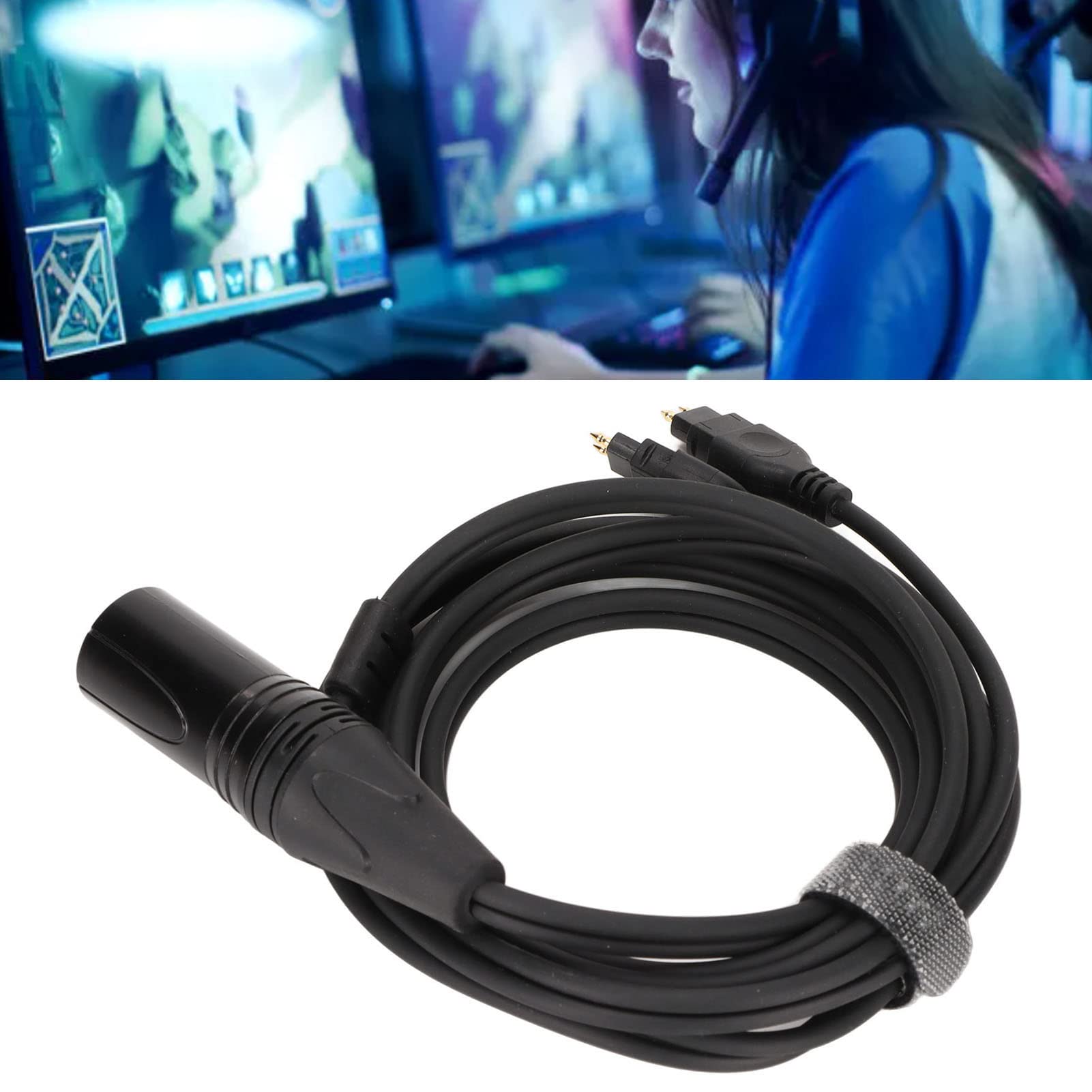 KIMISS Kabel do Aktualizacji Słuchawek 4-pinowy Męski XLR dla HD650 HD600 HD580 HD660S HD58X HD565 HD545 HD535 HD6XX - Ble, Kabel z Czystym Dźwiękiem