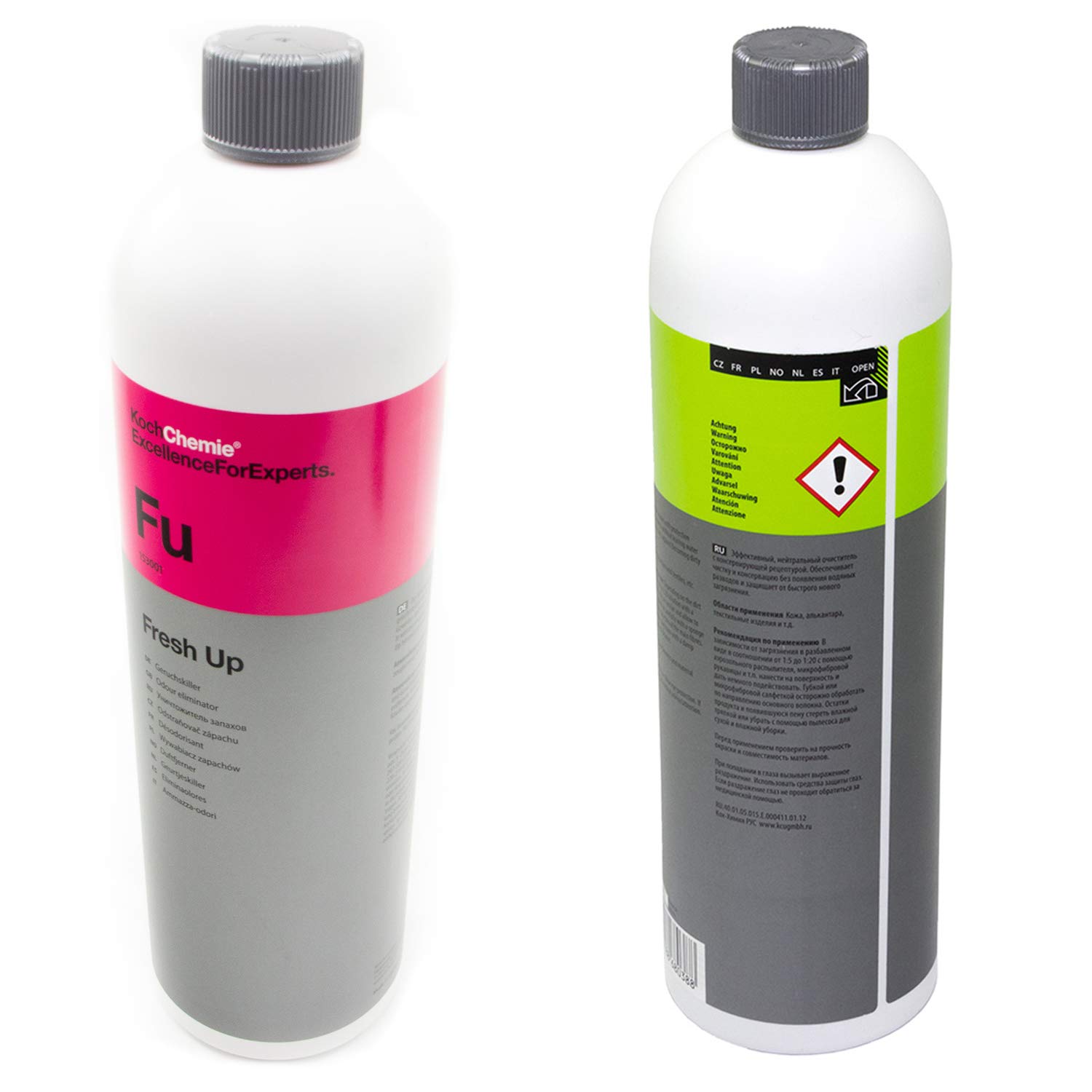Eliminador de olores para coche Fresh Up Fu 1 litro + Pol Star Po limpiador de piel Alcantara, 1 litro