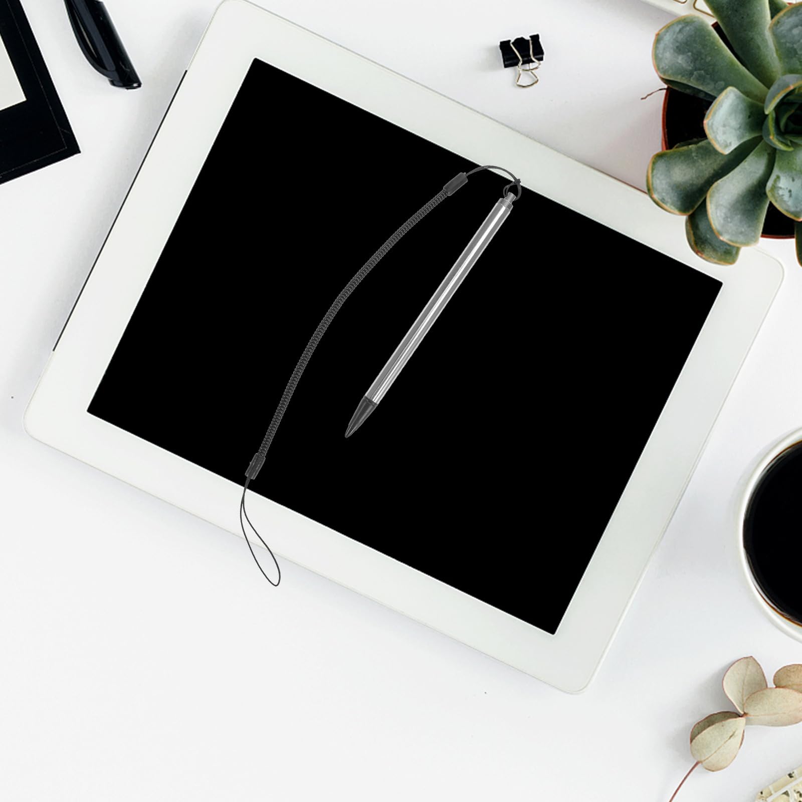 HOMSFOU 10pezzi Penna Stilo Touchscreen Resistiva da Adatto per Tablet e Cellulare con Corda Molla Anti-perdita per Scrittura Digitale e Disegni Precisi su Schermi Capacitivi e Resistivi