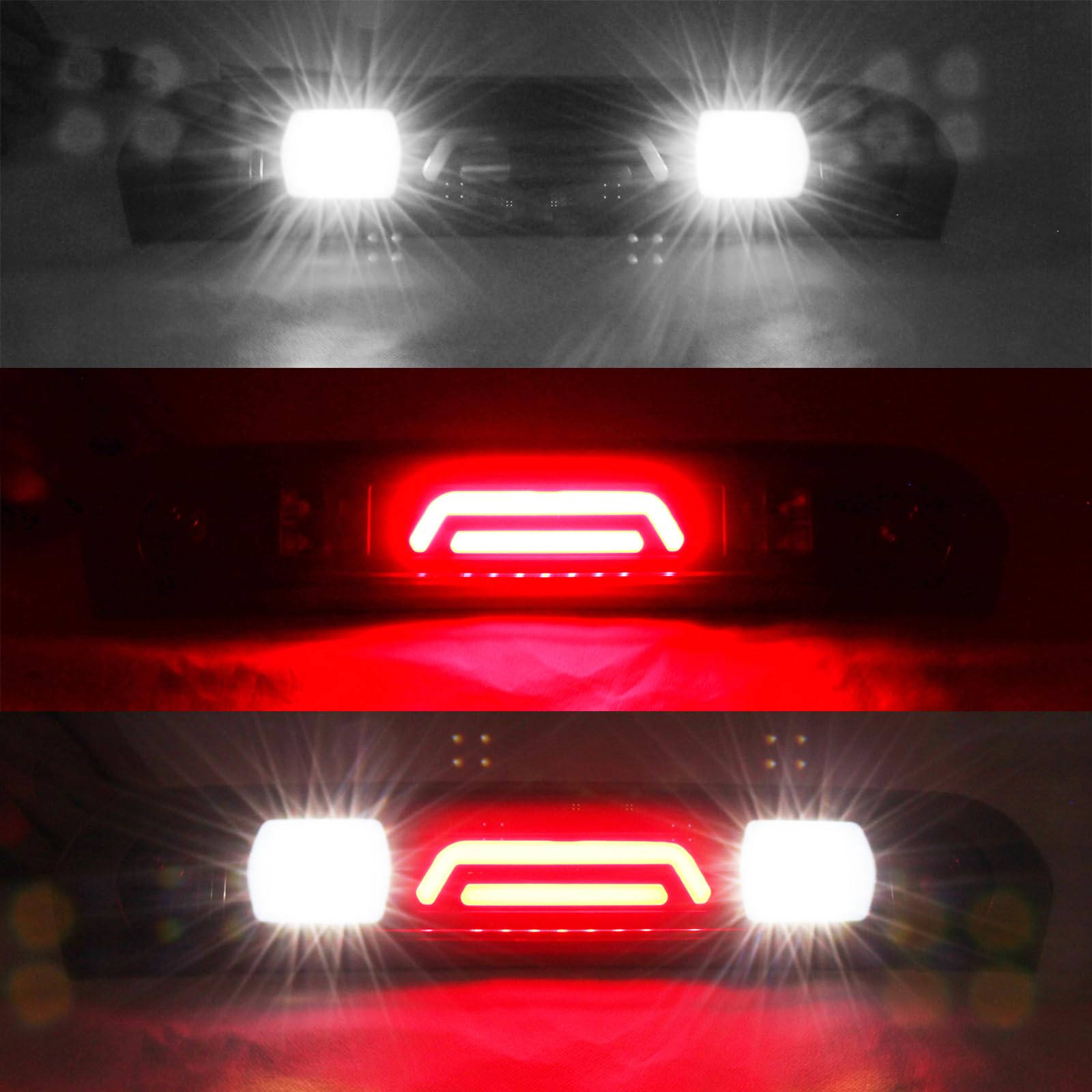 Jouryu LED Third Brake Light Comfortable for 2002-2009 RAM 1500 - Brighter Lights, Easy Installation, Waterproof