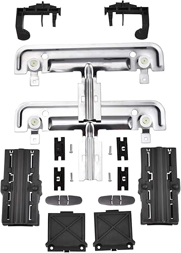 AMI W10712394 - Kit de ajuste de estante superior para lavavajillas con 2 piezas W10508950 Clip de parada de riel deslizante para lavavajillas que