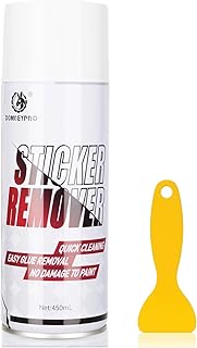 DONKEYPRO Tree Sap Remover for Car -15 fl.oz Sticker Remover Spray with Scraper, Quickly Dissolves Sticky Residue, Glue, Tape, Labels, Decals, Bug, Insect Residue, Tar, Wax on Paint & Glass