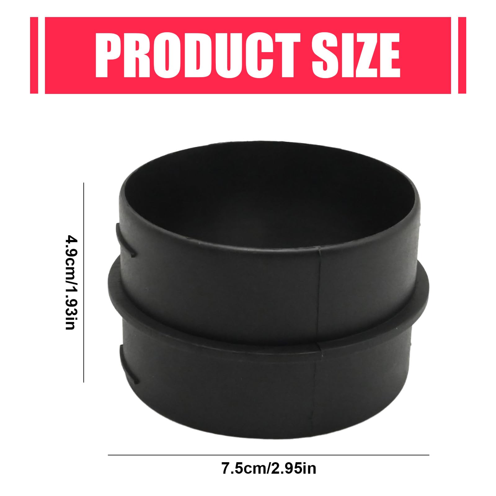 MospdyGear 2PCS 75mm Heater Ducting Connector, Plastic Ducting Joiner Connector - Image 2