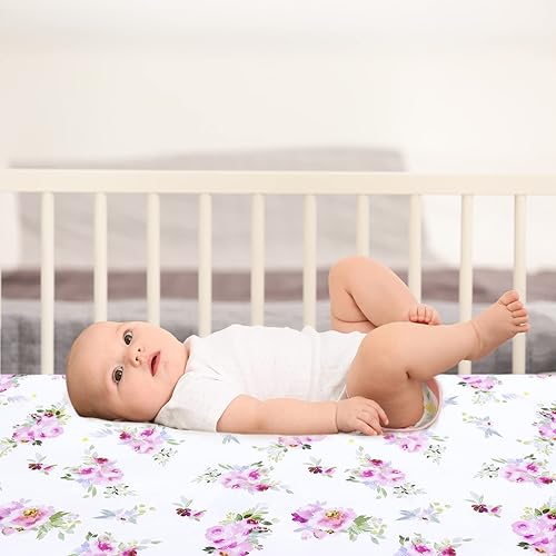 Miniatura 6 de Pack and Play - Sábanas para cuna para niña, sábana bajera elástica para cama de corral, compatible con Graco Pack n Play, material suave y