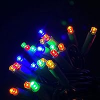 Vista 2 de Juego de luces LED de Navidad de 50 unidades, 5MM de ángulo amplio, luces de Navidad LED para exteriores, para jardín, patio, árboles de Navidad